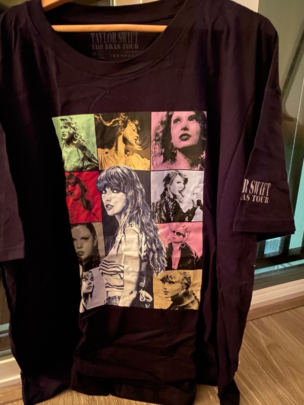 Taylor Swift Eras Tour Merch - bought at concert Womens Size 3XL Black Tshirt